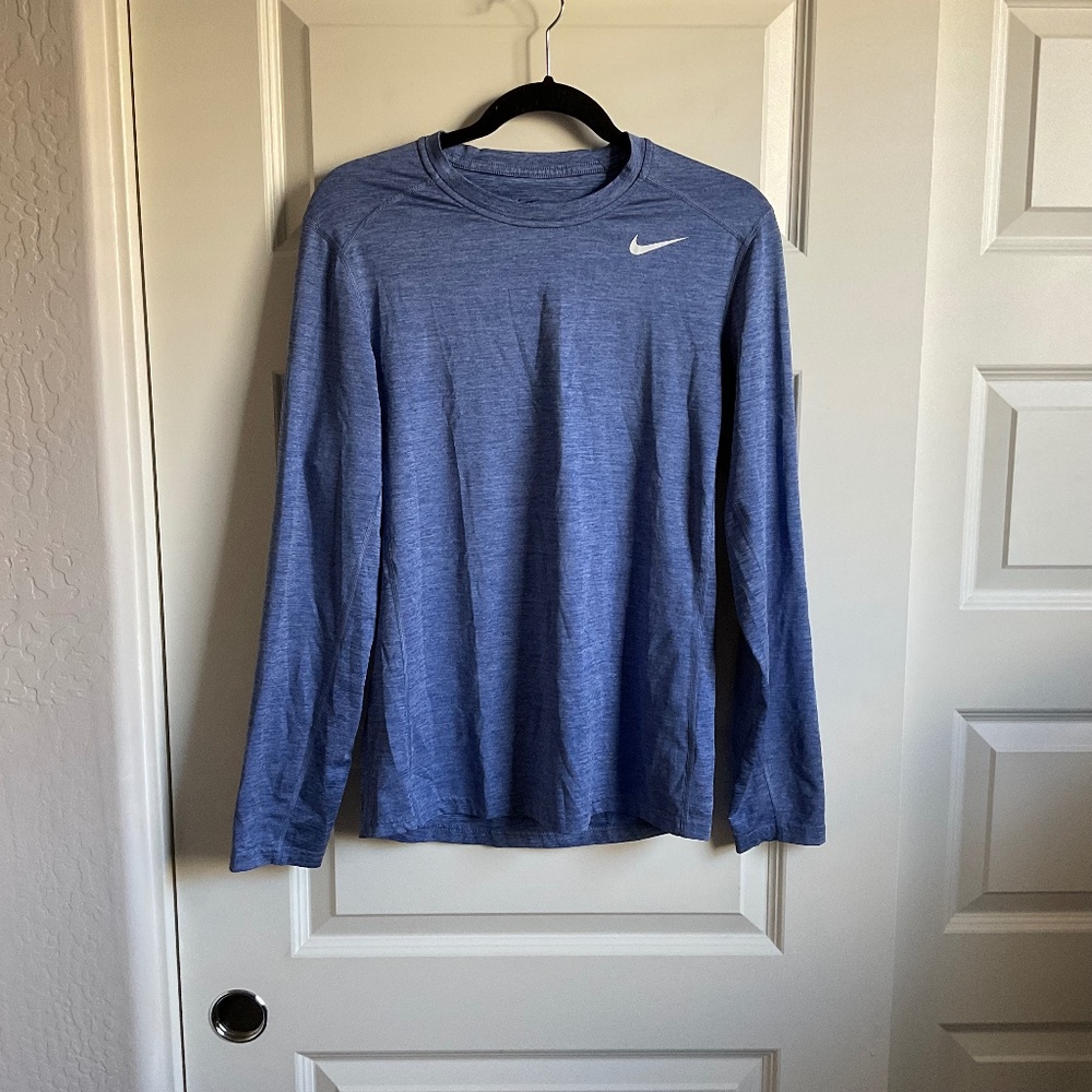 Nike Dri Fit Blue Long‎ Sleeve Tee - Size Small